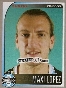 Sticker Maxi López - Campeonato Brasileiro 2009 n. 155 - Panini