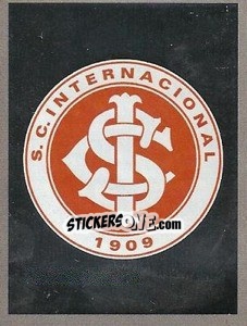 Cromo Escudo do Internacional - Campeonato Brasileiro 2009 - Panini