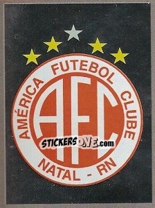 Figurina Escudo do América-RN - Campeonato Brasileiro 2009 - Panini