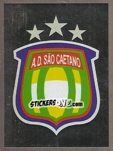 Cromo Escudo do São Caetano - Campeonato Brasileiro 2009 - Panini