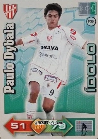 Cromo Paulo Dybala - El Gran Juego De Fùtbol 2012. Adrenalyn XL n. E38 - Panini