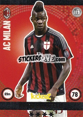 Sticker Mario Balotelli - Football Cards 2016 n. 119 - Kickerz
