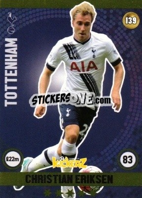 Sticker Christian Eriksen - Football Cards 2016 n. 139 - Kickerz