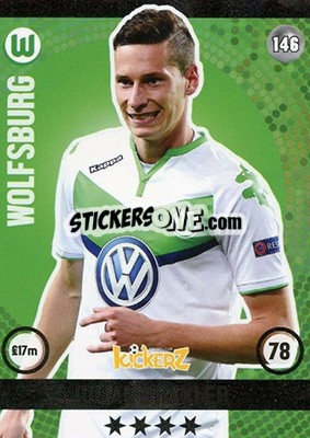 Sticker Julian Draxler - Football Cards 2016 n. 146 - Kickerz