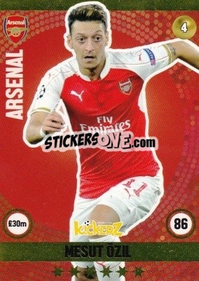 Sticker Mesut Ozil - Football Cards 2016 n. 4 - Kickerz