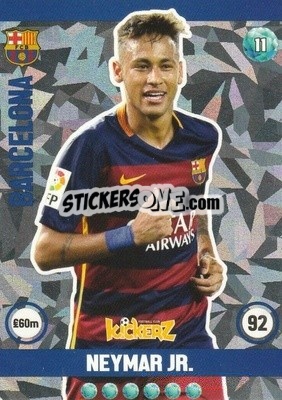 Sticker Neymar Jr - Football Cards 2016 n. 11 - Kickerz
