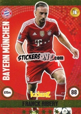 Sticker Franck Ribery - Football Cards 2016 n. 16 - Kickerz