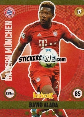 Sticker David Alaba - Football Cards 2016 n. 17 - Kickerz