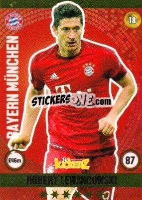 Sticker Robert Lewandowski - Football Cards 2016 n. 18 - Kickerz