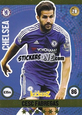 Sticker Cesc Fabregas - Football Cards 2016 n. 20 - Kickerz