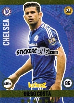 Sticker Diego Costa - Football Cards 2016 - Kickerz