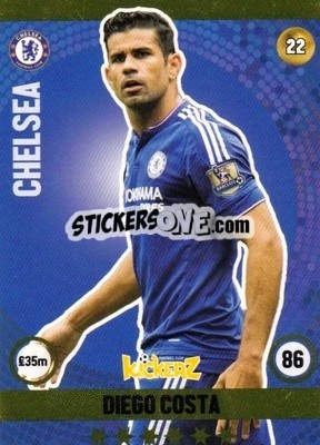 Sticker Diego Costa - Football Cards 2016 n. 22 - Kickerz