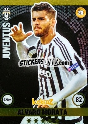 Sticker Alvaro Morata - Football Cards 2016 n. 28 - Kickerz
