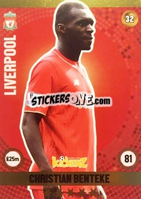 Sticker Christian Benteke - Football Cards 2016 n. 32 - Kickerz