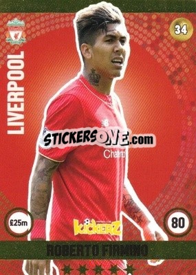 Cromo Roberto Firmino - Football Cards 2016 - Kickerz