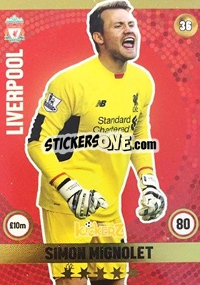 Sticker Simon Mignolet - Football Cards 2016 n. 36 - Kickerz