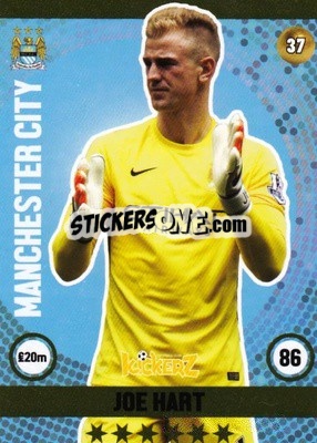 Sticker Joe Hart - Football Cards 2016 n. 37 - Kickerz