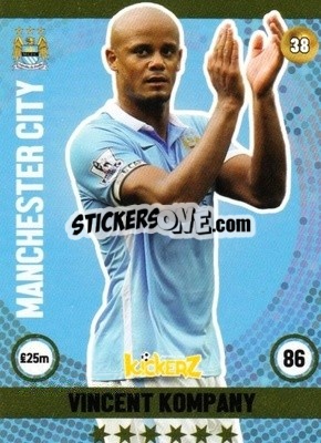 Sticker Vincent Kompany - Football Cards 2016 n. 38 - Kickerz