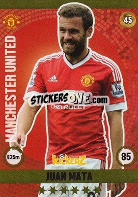 Sticker Juan Mata - Football Cards 2016 n. 45 - Kickerz