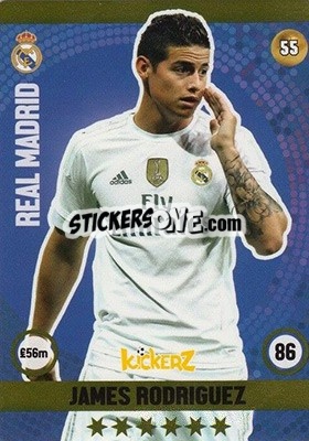 Sticker James Rodriguez - Football Cards 2016 n. 55 - Kickerz