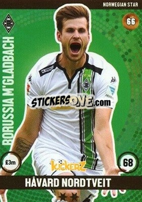 Sticker Havard Nordtveit - Football Cards 2016 n. 66 - Kickerz
