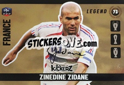 Sticker Zinedine Zidane - Football Cards 2016 n. 73 - Kickerz
