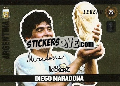 Sticker Diego Maradona - Football Cards 2016 n. 75 - Kickerz