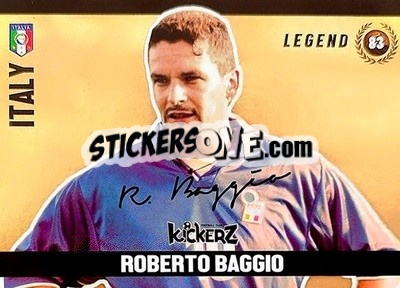 Sticker Roberto Baggio - Football Cards 2016 n. 83 - Kickerz