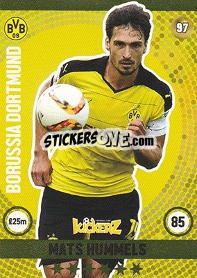 Sticker Mats Hummels - Football Cards 2016 n. 97 - Kickerz