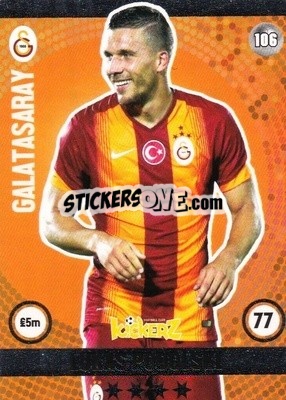 Sticker Lukas Podolski - Football Cards 2016 n. 106 - Kickerz