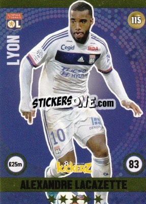 Sticker Alexandre Lacazette - Football Cards 2016 n. 115 - Kickerz