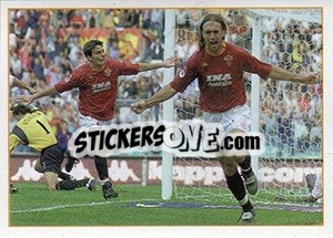 Figurina Roma - Vicenza 3-1 (Batistuta) - Roma 2000-2001 n. 62 - Panini