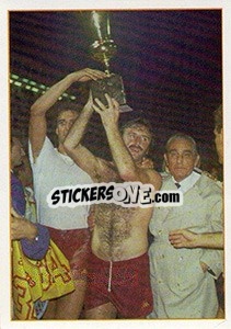 Sticker Pruzzo con la Coppa Italia 1983-84 - Roma 2000-2001 n. 136 - Panini