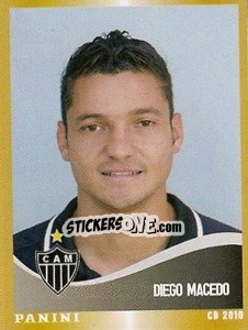 Cromo Diego Macedo - Campeonato Brasileiro 2010 - Panini