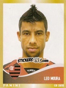 Figurina Leo Moura - Campeonato Brasileiro 2010 - Panini