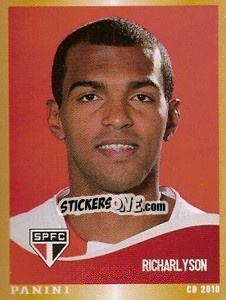 Sticker Richarlyson - Campeonato Brasileiro 2010 n. 320 - Panini