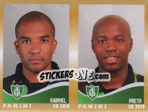 Sticker Gabriel / Preto  - Campeonato Brasileiro 2010 n. 364 - Panini