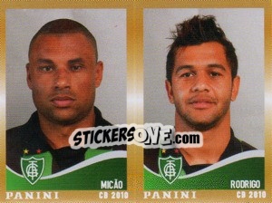 Sticker Micao / Rodrigo  - Campeonato Brasileiro 2010 n. 365 - Panini