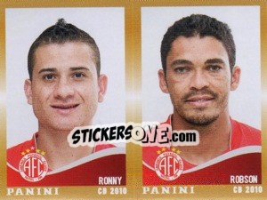 Sticker Ronny / Robson  - Campeonato Brasileiro 2010 n. 376 - Panini