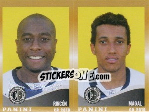 Sticker Rincon / Magal  - Campeonato Brasileiro 2010 n. 381 - Panini