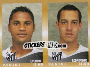 Sticker Everton / Rodriguinho  - Campeonato Brasileiro 2010 n. 399 - Panini