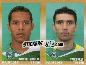 Cromo M.Aurelio / Vanderlei  - Campeonato Brasileiro 2010 - Panini