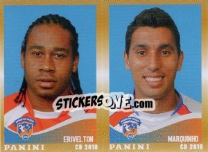 Cromo Erivelton / Marquinho  - Campeonato Brasileiro 2010 - Panini