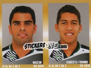 Sticker Maicon /  Roberto Firmino - Campeonato Brasileiro 2010 - Panini