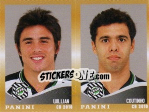 Sticker Willian / Coutinho  - Campeonato Brasileiro 2010 n. 432 - Panini