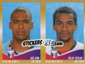 Sticker Jailson / J.Cesar  - Campeonato Brasileiro 2010 n. 435 - Panini