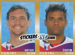 Sticker Gustavo / Everton  - Campeonato Brasileiro 2010 n. 436 - Panini