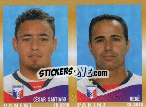 Sticker O.Santiago / Nene  - Campeonato Brasileiro 2010 n. 438 - Panini