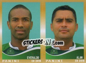 Cromo Everaldo / Alan  - Campeonato Brasileiro 2010 - Panini