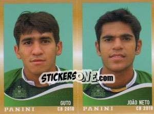 Cromo Guto / J.Neto  - Campeonato Brasileiro 2010 - Panini